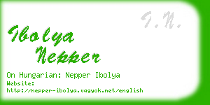 ibolya nepper business card